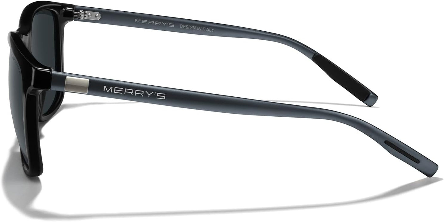 MERRY'S Polarized Aluminum Sunglasses - Vintage Style for Men & Women | Model S8286