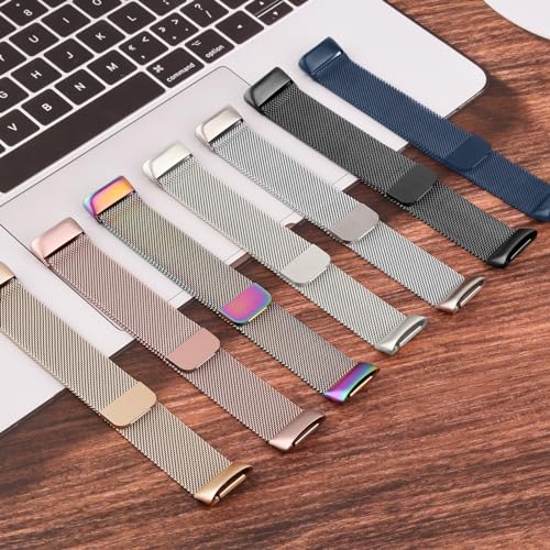 Stainless Steel Mesh Loop Band for Fitbit Charge 6 - Blue