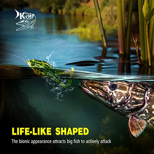 Topwater Frog Lure Kit - Realistic Prop Frog Soft Swimbait 2-1