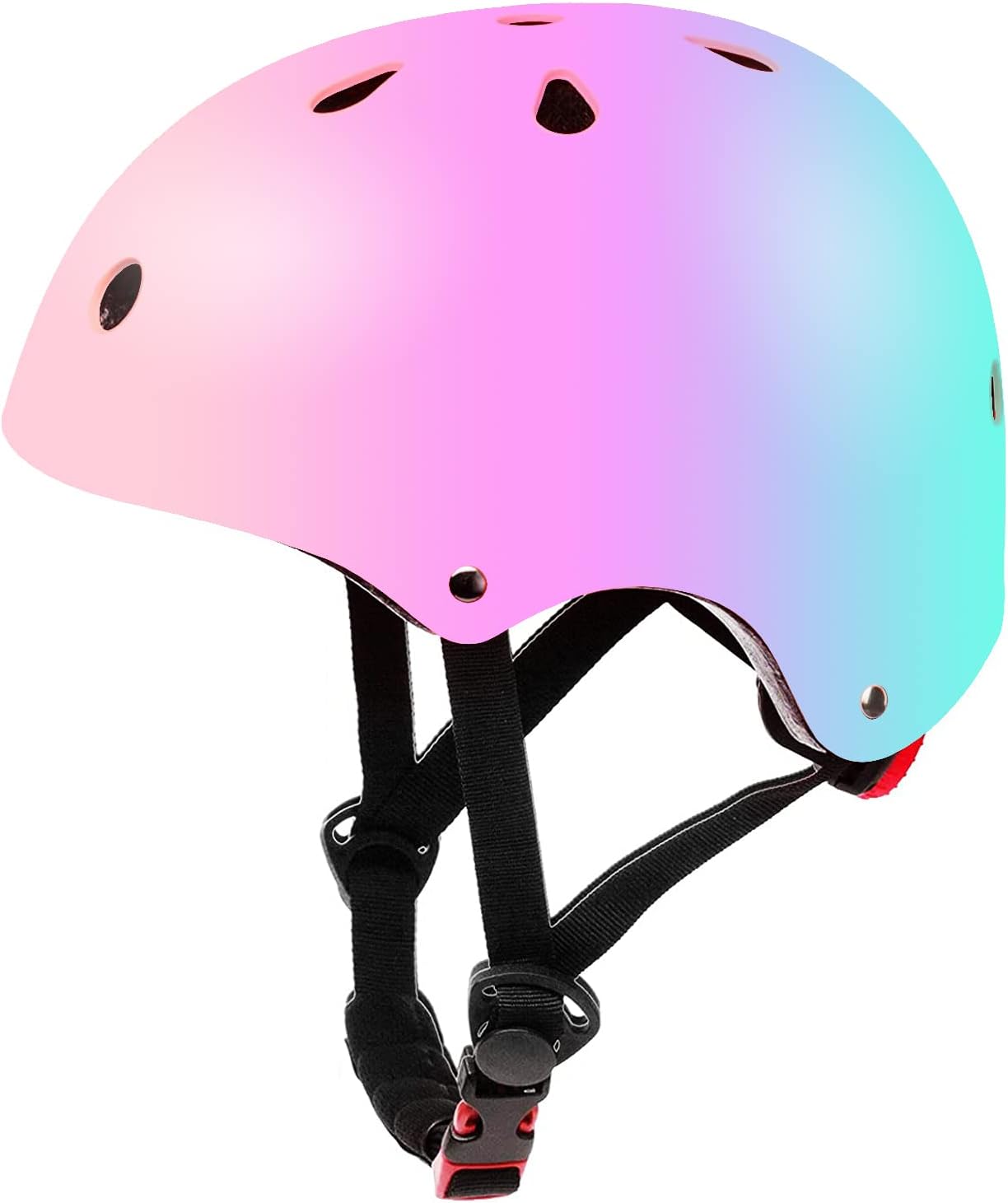 Skiennix Adjustable Kids Bike Helmet - Color Gradient Design for Ages 3-14 | Safe for Biking & Skating