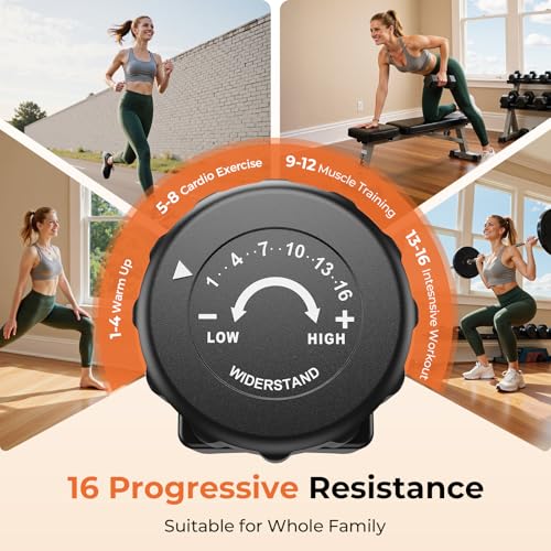 Recumbent Exercise Bike for Home - Magnetic, Quiet, Adjustable Seat, 350LB Capacity, 16-Level Resistance, LCD Monitor & Pulse Sensors - Black-Orange