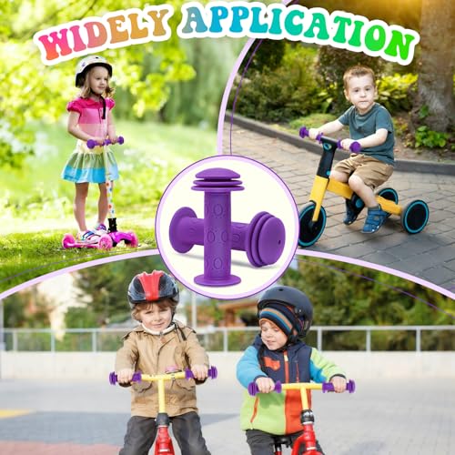Non-Slip Rubber Bicycle Handlebar Grips - Purple