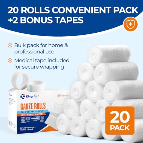 Gauze Rolls with Non-Stick Pad - 2.5" x 3.3yds