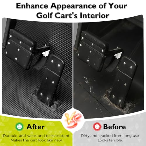 Tecoom Golf Cart Floor Mats - Custom Fit for Yamaha G22 (2009-2013) Black / EZGO TXT Compatible