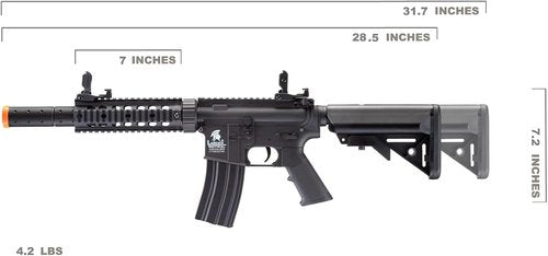 Lancer Tactical Gen 2 Airsoft Gun - Durable M4 AEG Rifle with Full/Semi-Auto, Charger & Battery