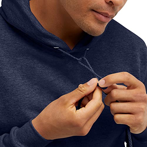 Hanes EcoSmart Fleece Hoodie XL Heather Navy – Men’s & Women’s Midweight Sweatshirt