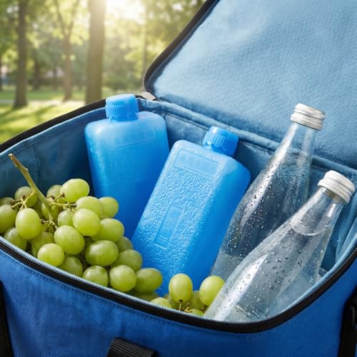 Reusable Ice Packs for Coolers - 4 Pack Freezer Blocks