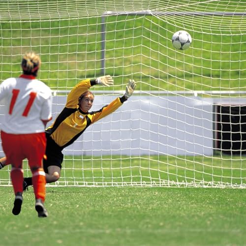 Aoneky 24x8 ft Soccer Goal Net - White 0.12 in Cord for Outdoor Use