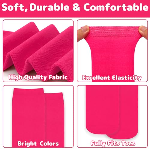 Kids Knee High Athletic Socks for Soccer, Baseball & Softball - Pure Rose, 3-6Y