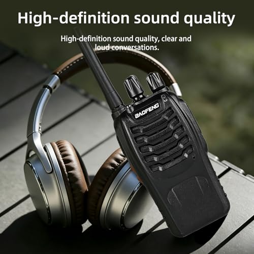 Baofeng 2-Pack Long-Range Rechargeable Walkie Talkies, 16 Channels, VOX, Includes Battery & Charger