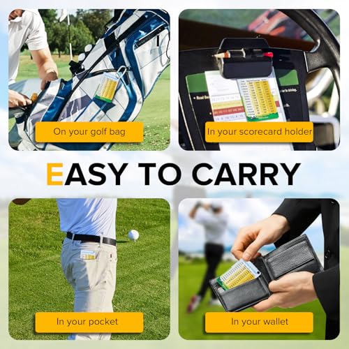 Golf Club Distance and Rules Reference Card - 3.35" x 2.13"