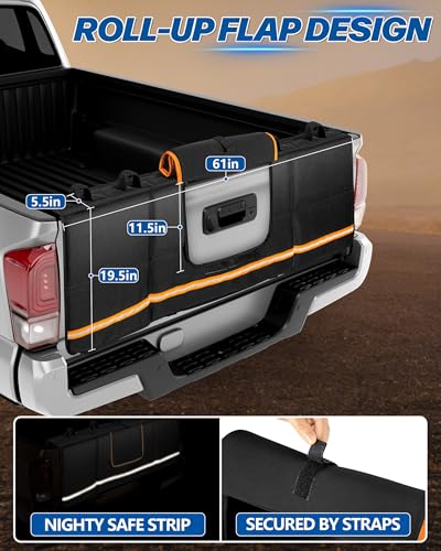 Tailgate Bike Pad for Full-Size Pickup, 61" Wide, Holds 6 Bikes