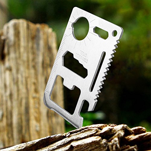 11-in-1 Survival Pocket Tool - Credit Card Size, 10PCS