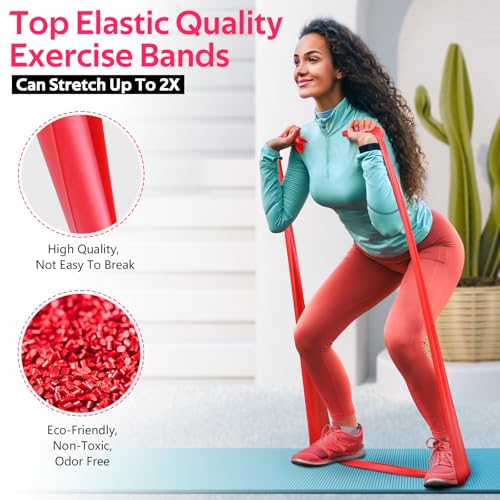 Resistance Bands Set for Strength Training & Physical Therapy - 4.9FT