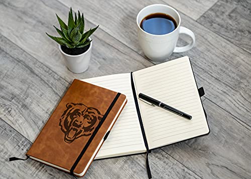 Chicago Bears Laser Engraved Notepad - 80 Pages with Pockets