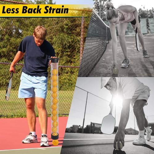 Retrora Pickleball Ball Picker Upper Tube - Lightweight Retriever with Shoulder Strap
