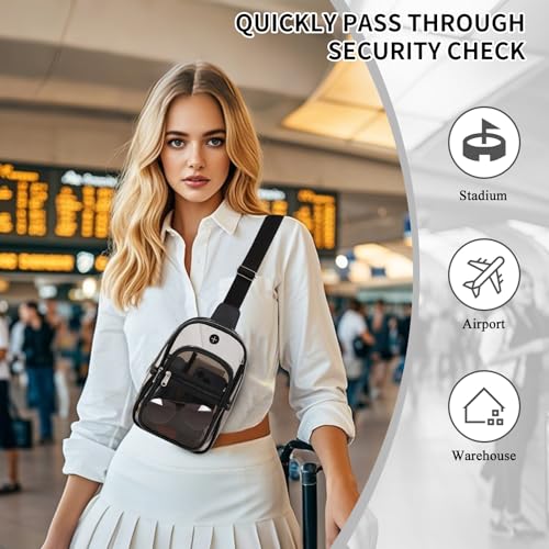 Clear Stadium Bag - Waterproof TPU Backpack Purse for Events