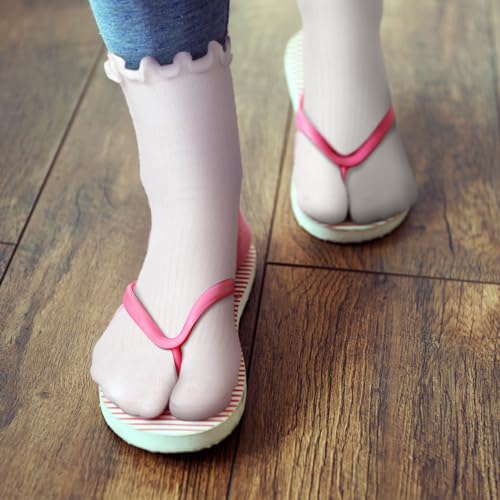 Bencailor 6 Pairs Women’s Split Toe Tabi Socks - Size 8-11, Simple Colors