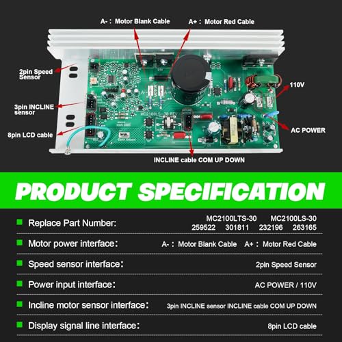Treadmill Motor Control Board MC2100LTS-30 for Epic & ProForm Models