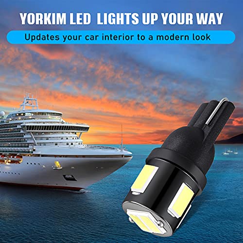 T10 Wedge 12V LED Marine Navigation Light Bulbs - 4 Piece Set