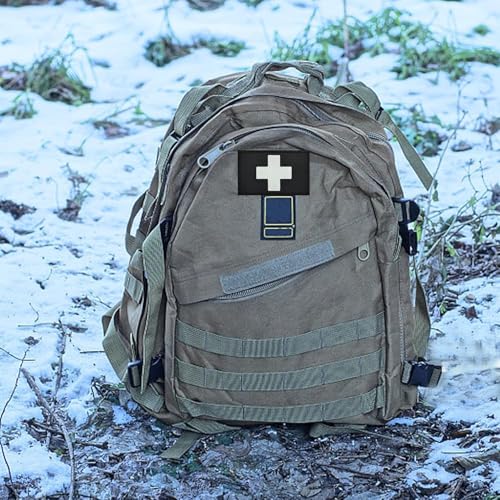 2pcs Reflective Cross Safety Patch - Hook and Loop - Cross-Black