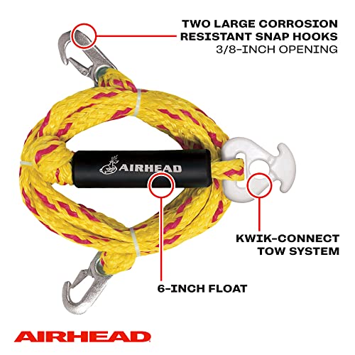 Heavy Duty 12-Foot Tow Harness for Water Sports - Black