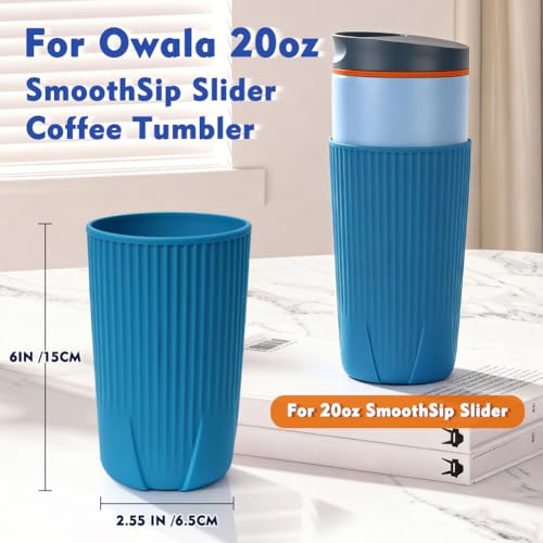 Silicone Water Bottle Boot for Owala 20oz Tumbler - Blue