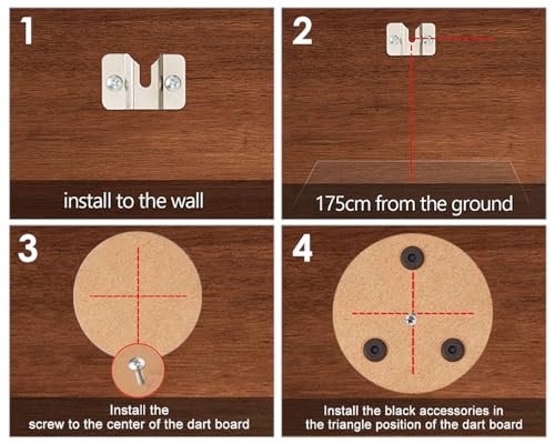 Dart Board Hanger Bracket Set - Mounting Hardware Kit
