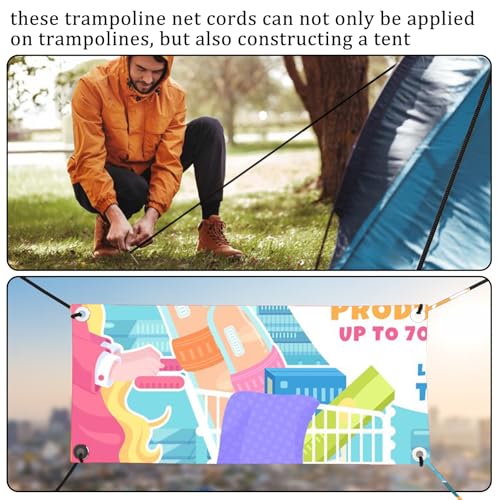 Trampoline Net Connection Rope - 6 Pieces, 16 Feet, Nylon