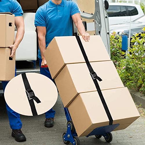 Heavy Duty Tie Down Straps 1" x 6.5 ft - 2pcs Black