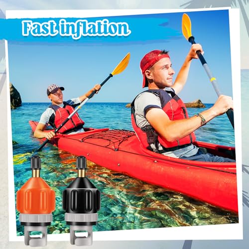 Shappy 2 Pcs SUP Air Pump Adapter for Paddle Board Inflator - Black & Orange
