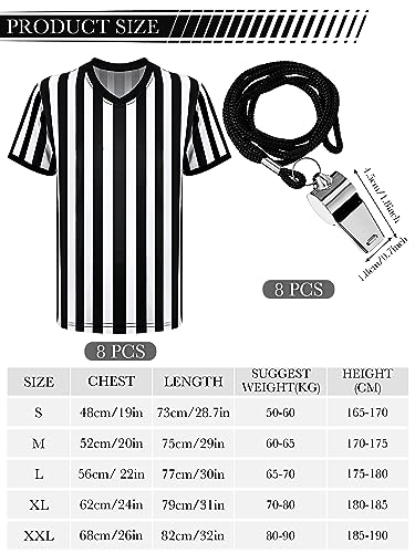 Referee Jersey with Whistle Set - Large Size for Men & Women
