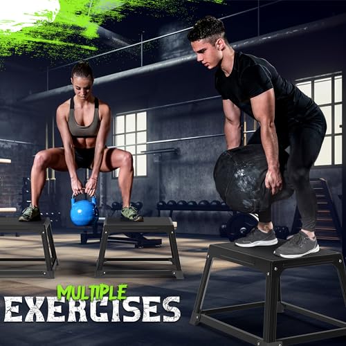 12-Inch Steel Plyometric Jump Box for Home Gym Training