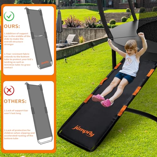 Universal Trampoline Slide Ladder with Handles - Orange