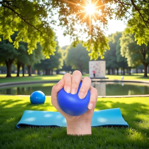 Hand Exercise Grip Ball - Finger Strengthener & Wrist Trainer - Blue