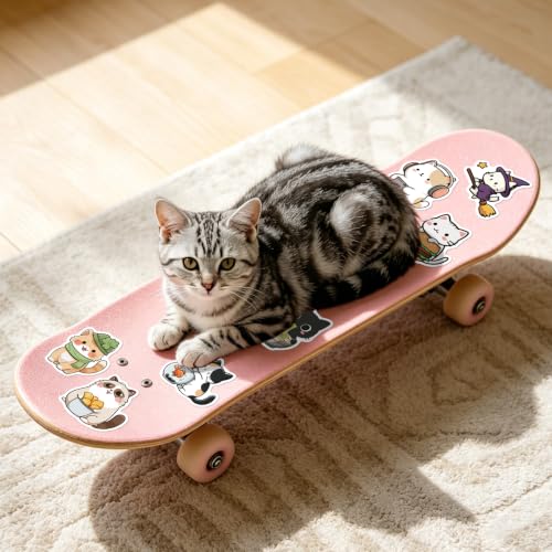 102 Pcs Cute Cat Stickers - Funny Animal Paw Stickers - New Cat