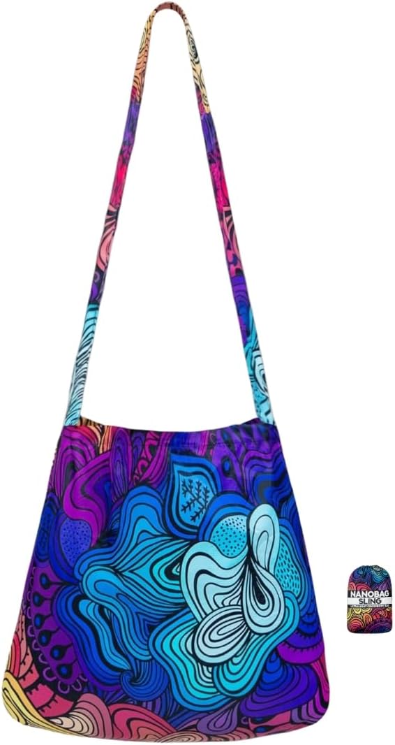 Nanobag Sling - Ultralight Crossbody Bag for Travel, Shopping & Everyday Use | Packable Design