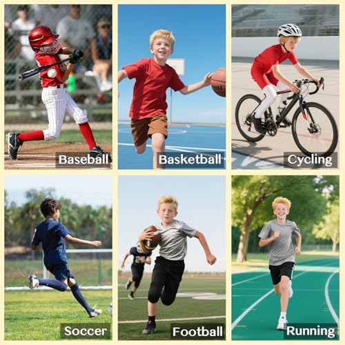 Boys Athletic Compression Shirt - Short Sleeve, Quick Dry, Large Blue