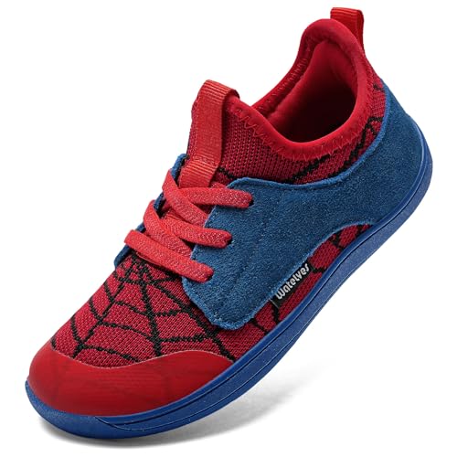 WateLves Toddler & Kids Wide Barefoot Sneakers 8.5 Wide Red Blue Variation