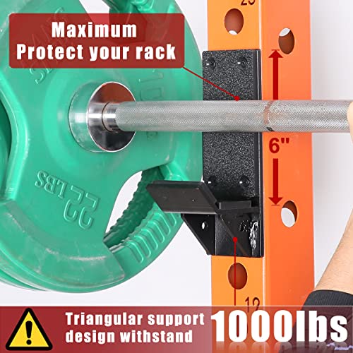 Heavy-Duty J-Hooks for 3"x3" Squat Rack - Barbell Holder
