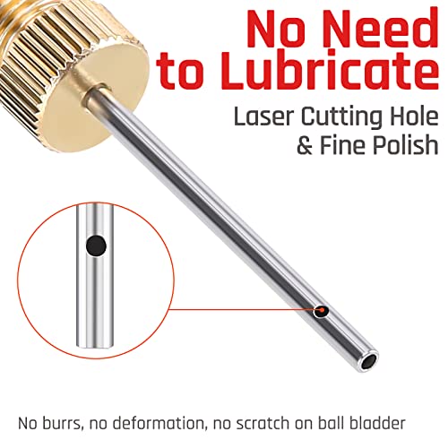 Heavy-Duty Brass Ball Pump Needles with Storage Case - 12 Pack