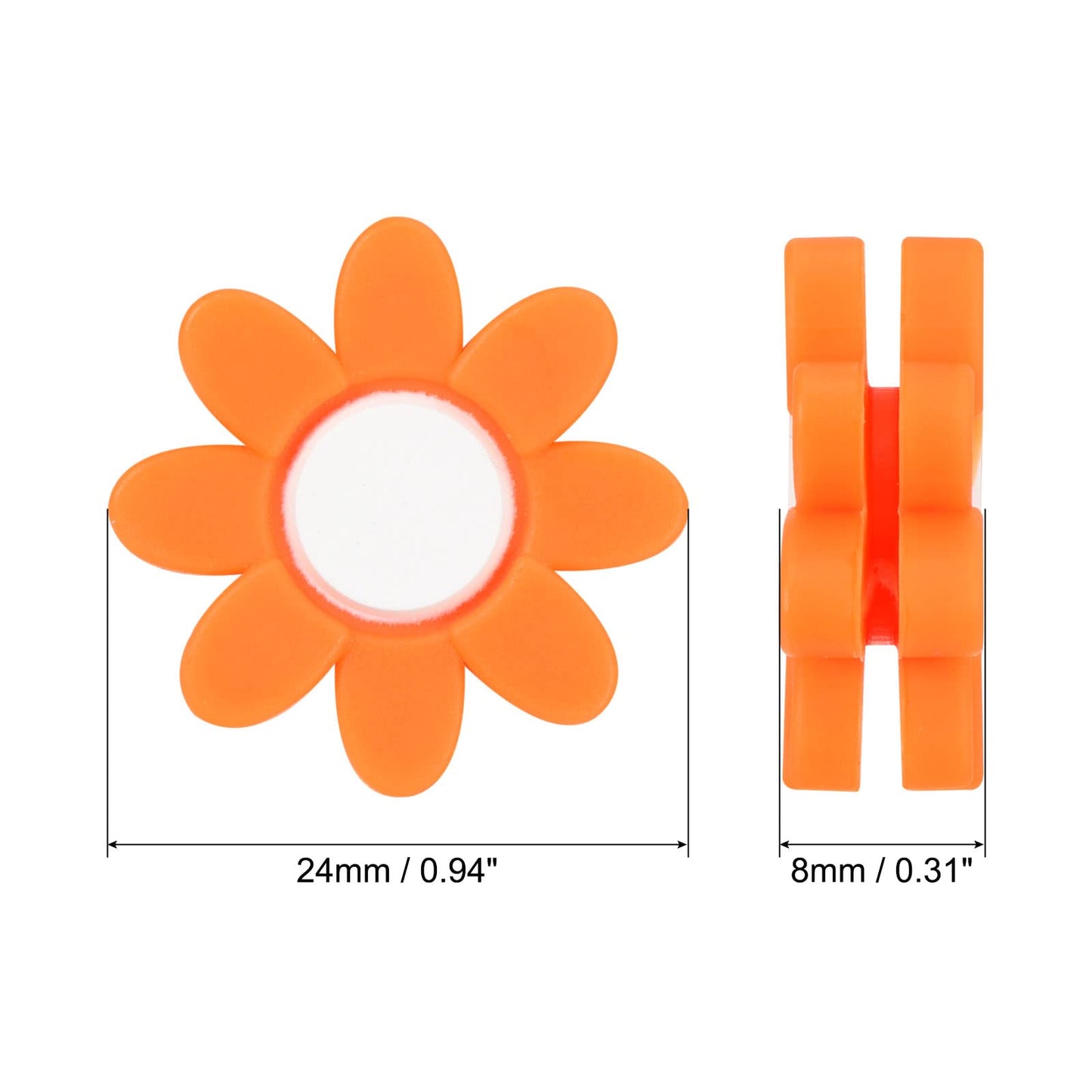 PATIKIL Tennis Racket Vibration Dampener, 6 Pack Soft Silicone Racquet Shock Absorber String Damping, Orange