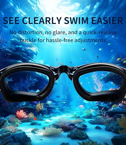5-in-1 Swim Goggles & Cap Set for Men Women - Waterproof Pool Gear
