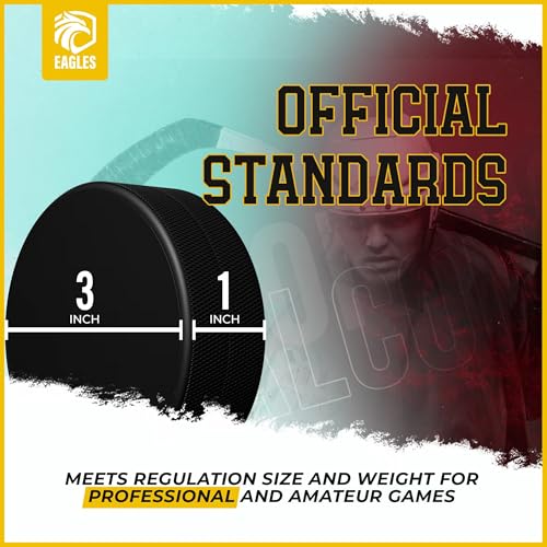 Ice Hockey Pucks - High Grade 3 Pack for Training & Practice