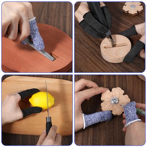 Cut Resistant Finger Protector Gloves - 24PCS Breathable Sleeves