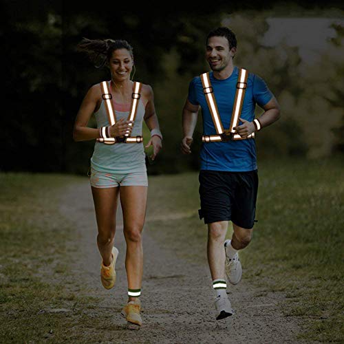 High Visibility Reflective Vest for Running - Bright Green