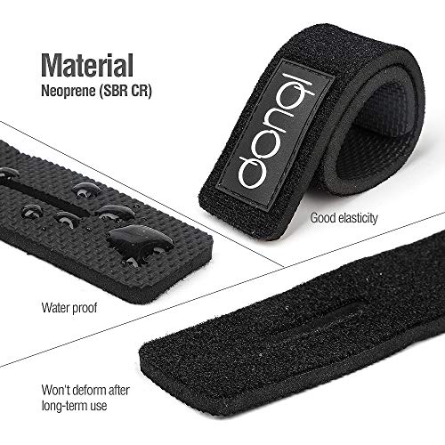Fishing Belt with 6PCS Retractable Rod Carrying Strap - Black