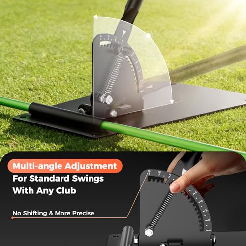 Golf Alignment Sticks Holder with Padding - Green Training Aid