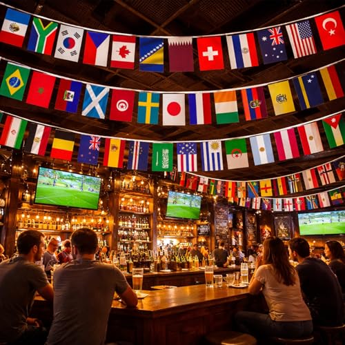 48 Countries Flag Banner for World Cup 2026 Decorations