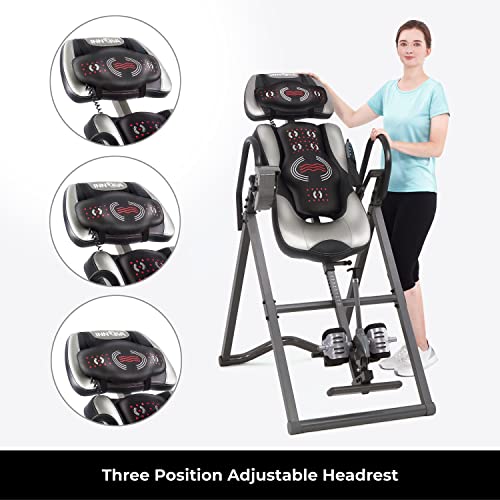 Inversion Table with Heat & Massage - Adjustable Therapy Table